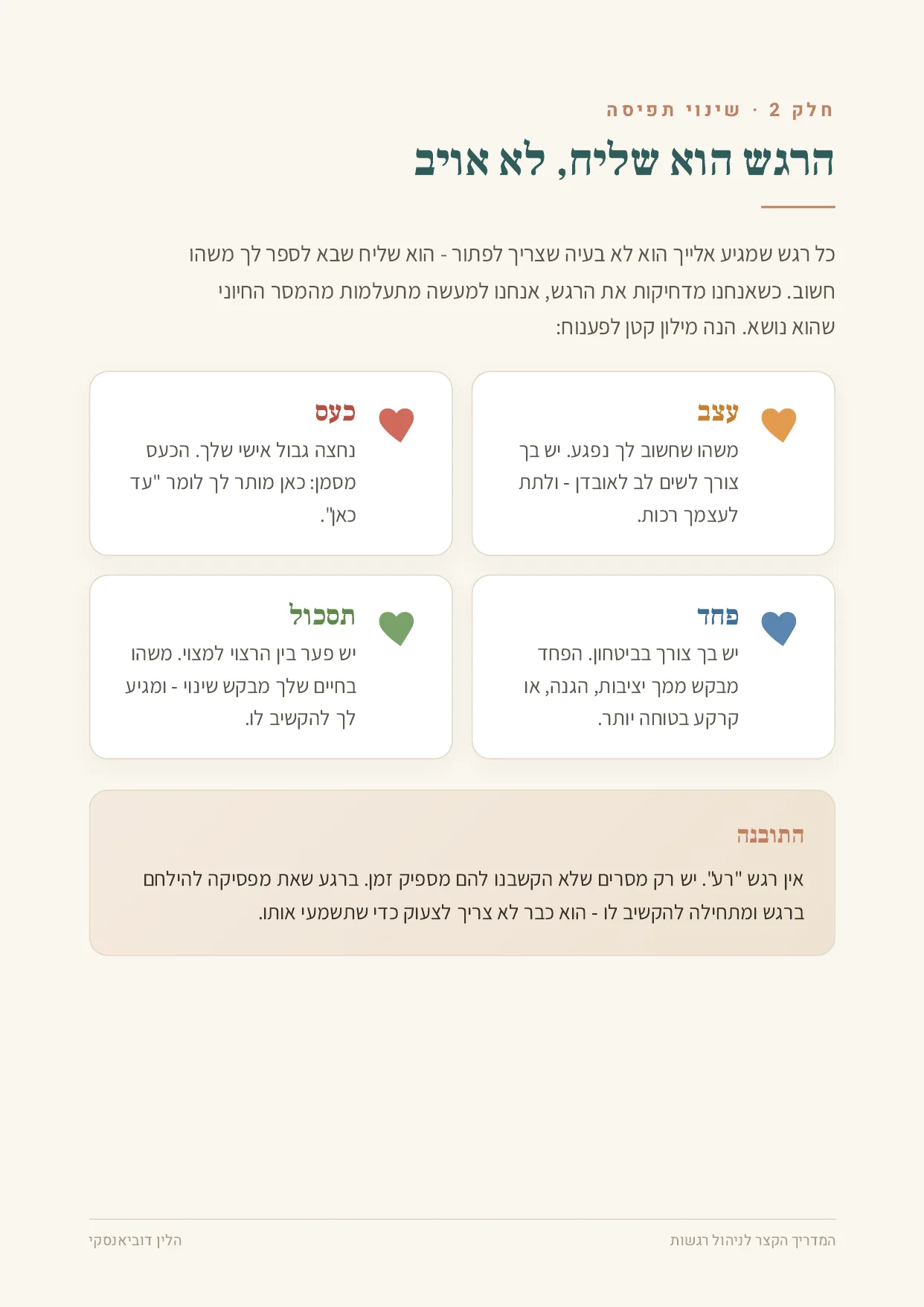 עמוד 4 — הרגש הוא שליח, לא אויב